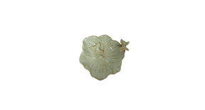Tray butterfly porcelain d16,8 green