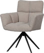 Woood Vinny Drehstuhl mit Armlehnen – Bouclé – Sand – 89 x 70 x 61