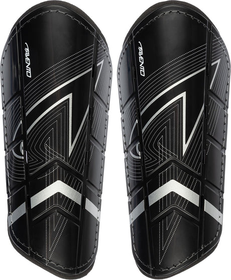 Avento scheenbeschermers - double strap - zwart - maat s