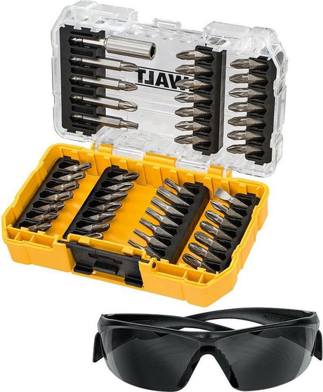 Dewalt Zubehör 53-teiliges Schraubendreher-Bit-Set mit Sonnenbrille | im harten Fall - dt70703-qz