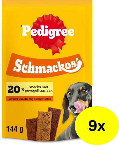 Rassehundesnacks - Schmackos - Geflügelmischung - 9x20 Stück