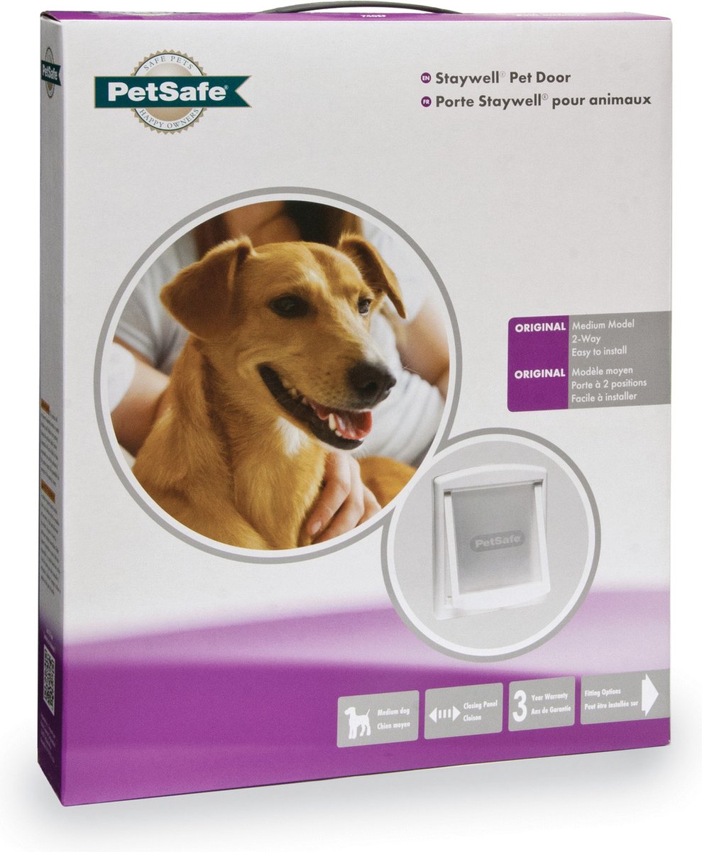 Petsafe Hundetür mittelweiß transparent