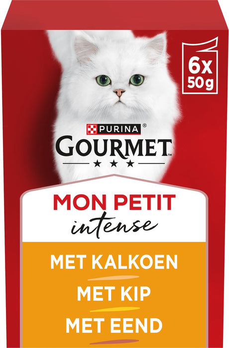 Gourmet Mon Petit Intense - Nassfutter für Katzen - Geflügel - 6 x 50 g