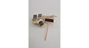 Houten steeketiket 12cm bordje 6x3cm per 10 stuks