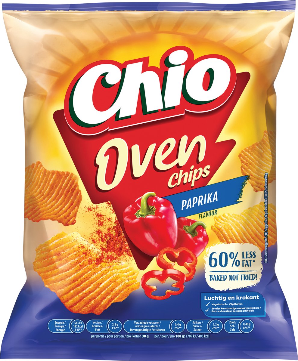 Chio oven chips paprika - chips - 10 x 125 gram