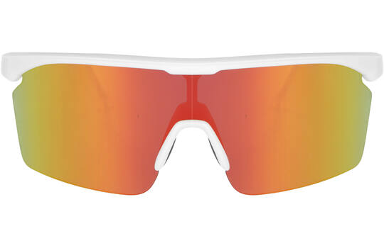 Trivio – Fahrradbrille Noa White Revo Red mit extra transparenter Linse