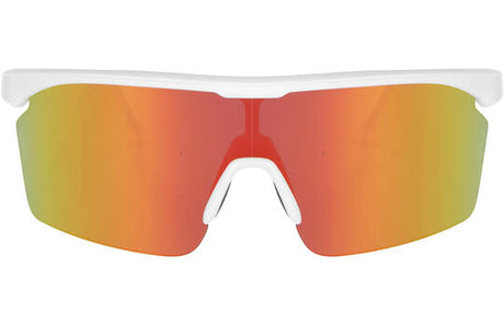 Trivio – Fahrradbrille Noa White Revo Red mit extra transparenter Linse