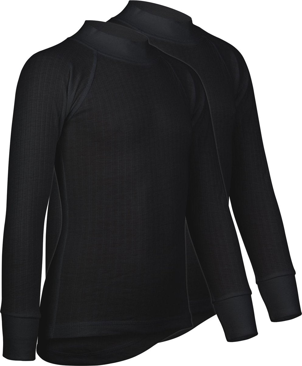 Avento Thermoshirt Kinder – 2er-Pack – Schwarz – Größe 152