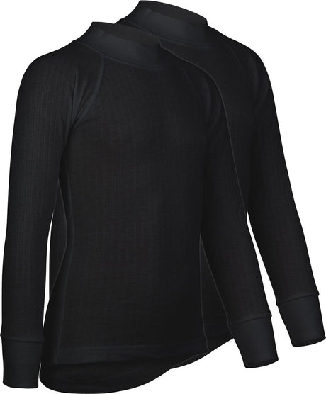 Avento Thermoshirt Kinder – 2er-Pack – Schwarz – Größe 116