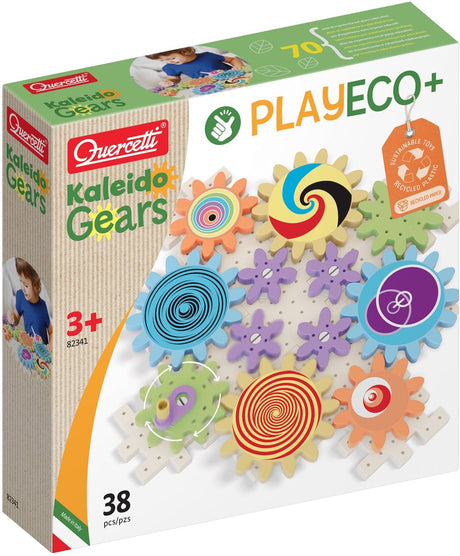 Quercetti Kaleido Gears Play Eco Gear Set, 38dlg.