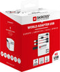 Skross - Weltreiseadapter 2-polig + 4 USB-Ladegeräte + 1 Typ C 2400 mA weiß