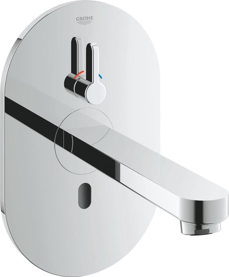 Grohe Eurosmart Cosmopolitan E Abschlussteil V Wandarmatur mit Auslauf 17 cm mit Mixer mit Transformator 230 V Chrom