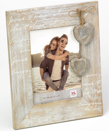 Walther qh318p le coeur – Porträtrahmen aus Holz – Fotogröße 13 x 18 cm – braun