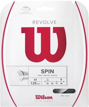 Wilson revolve spin tennissnaar 1.25mm - 12 meter – zwart
