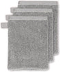 Vtwonen groove set a 3 washandjes - antraciet - 16 x 22 cm set van 3