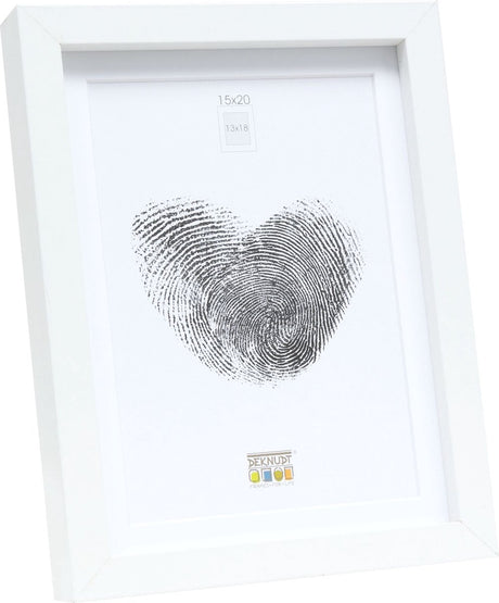 Deknudt frames fotolijst - wit met passe-partout - 13x18 cm 15x20 cm