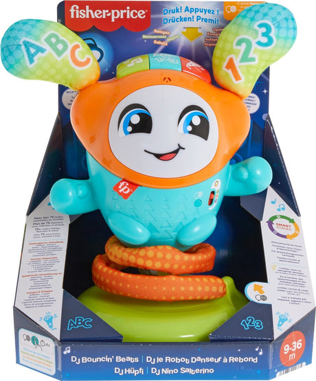 Fisher-Price DJ Bouncin Beats Lernroboter – Kleinkindspielzeug – mehrsprachig
