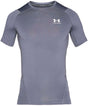 Under Armour UA HG Armour Comp SS-Gry Herren-Sportshirt – Castle Rock – Weiß