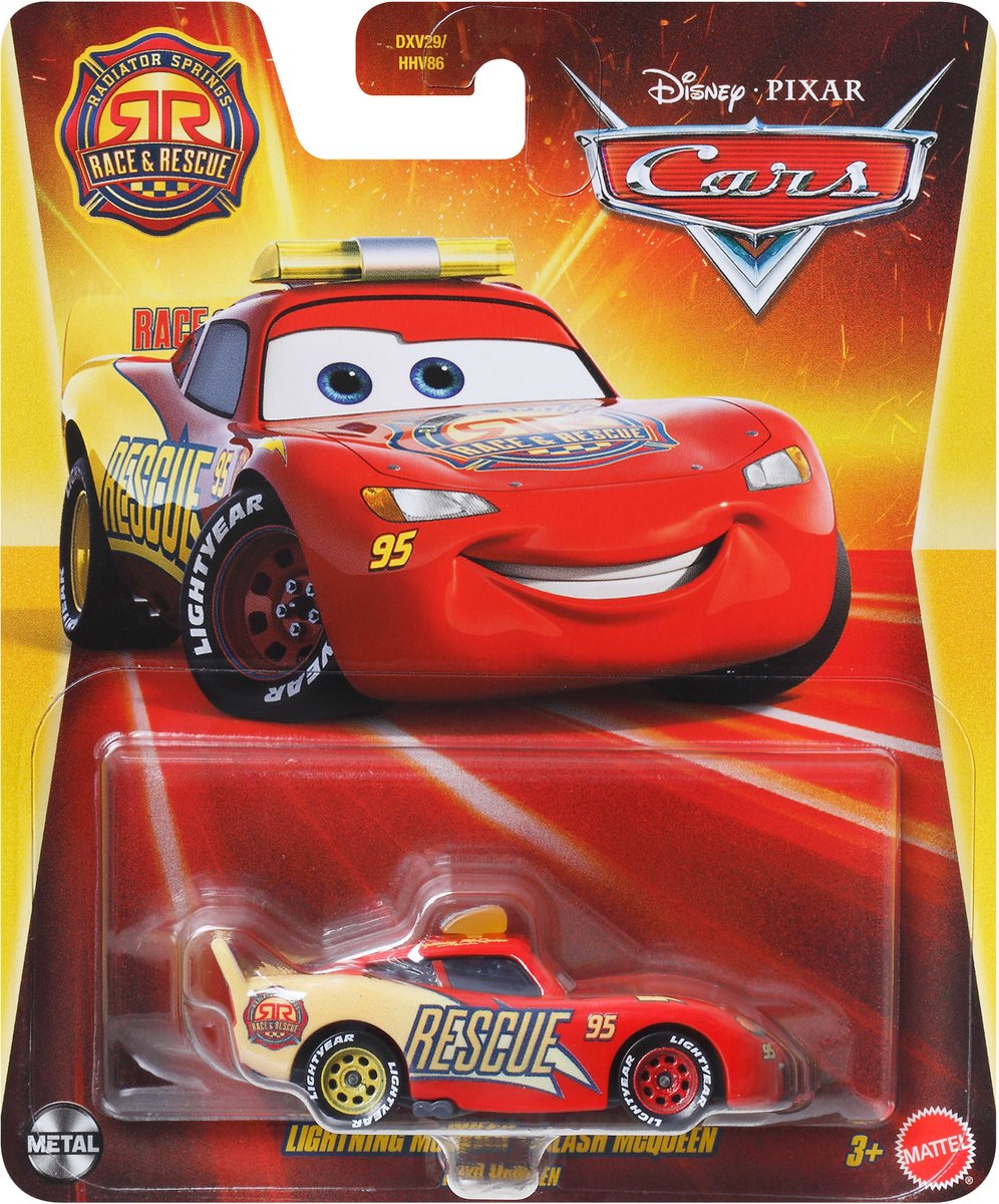 Disney pixar cars jdg59, auto, 3 jaar, metaal, rood, geel