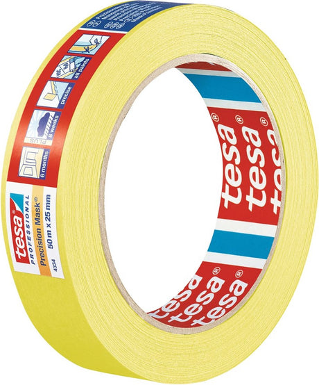 Tesa Precision 04334-00003-00 Abdeckband Präzisionskrepp gelb (L x B) 50 m x 38 mm 1 Stück
