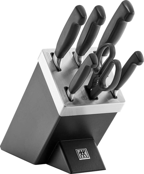 Zwilling Four Star - Messerset - 7-teilig - selbstschärfend - Schwarz