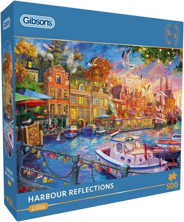 Gibsons – Hafenreflexionen – KI – 500 Teile – 48×34 cm – Puzzle für Erwachsene