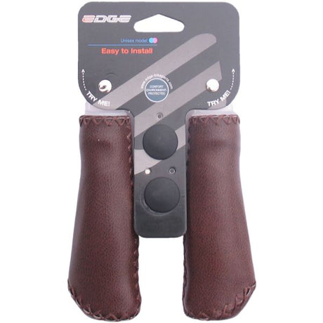 Der Edge Ledergriff - Ergonomisches Ledergriff Set - 135 mm - dunkelbraun