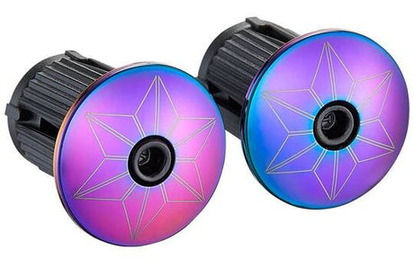 Supacaz – super klebriges Kush Star Fade-Lenkerband, schwarzer Ölteppich, inklusive Aluminium-Ölteppich-Lenkerstopfen