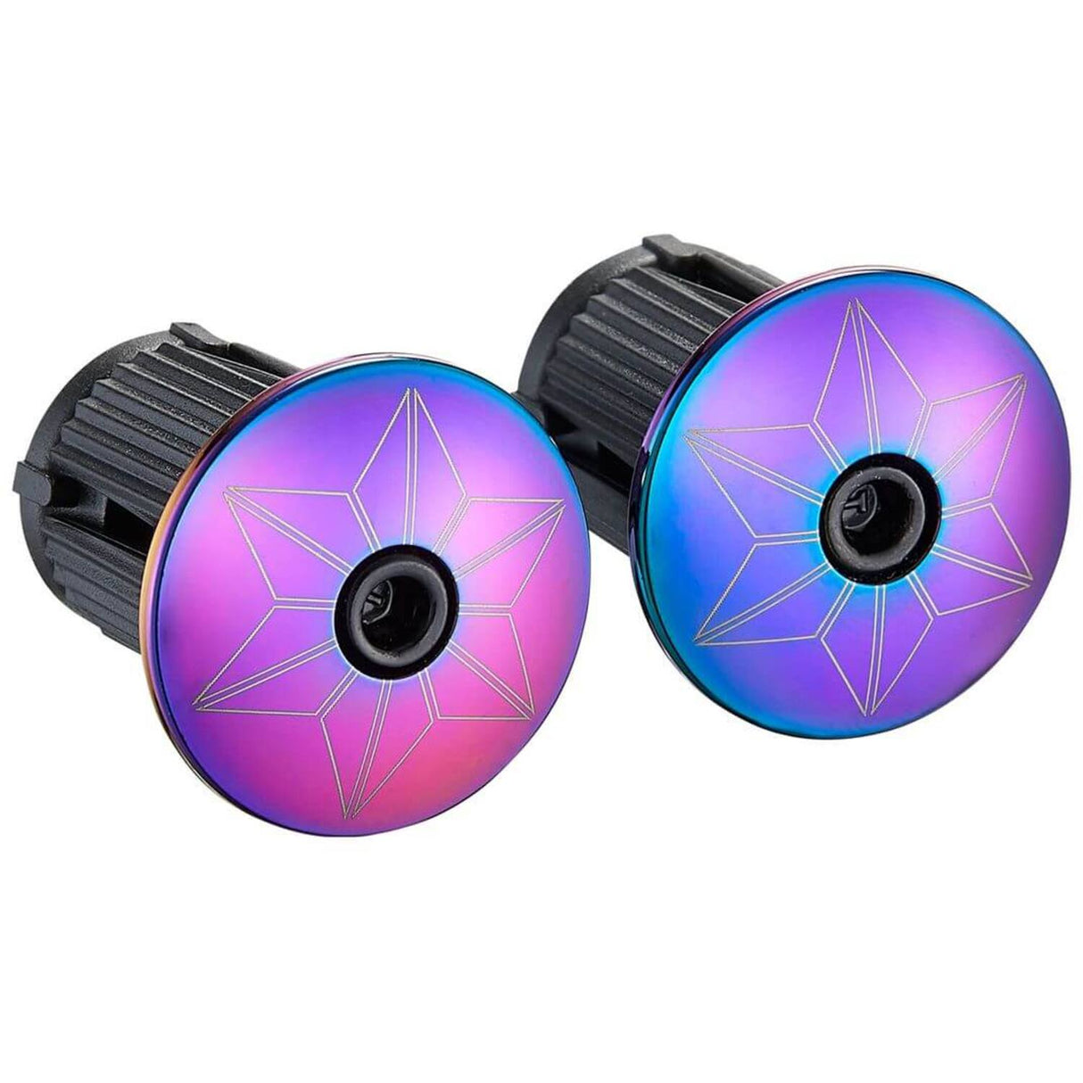 Supacaz – super klebriges Kush Star Fade-Lenkerband, schwarzer Ölteppich, inklusive Aluminium-Ölteppich-Lenkerstopfen
