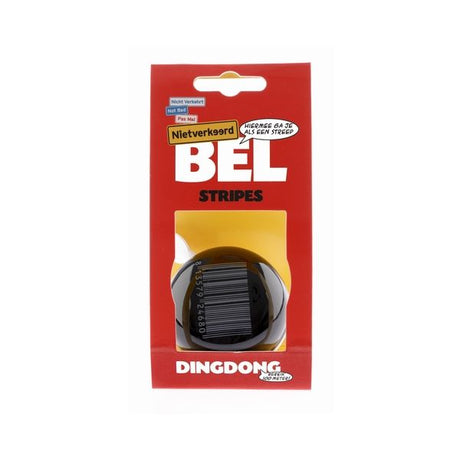 Nv ding dong bel 60mm stipes schwarz mit barcode card