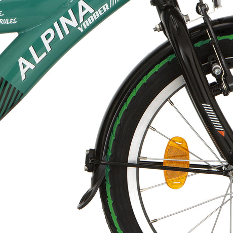 Alpina Schutzblechset + Stange 16 Yabber schwarz matt