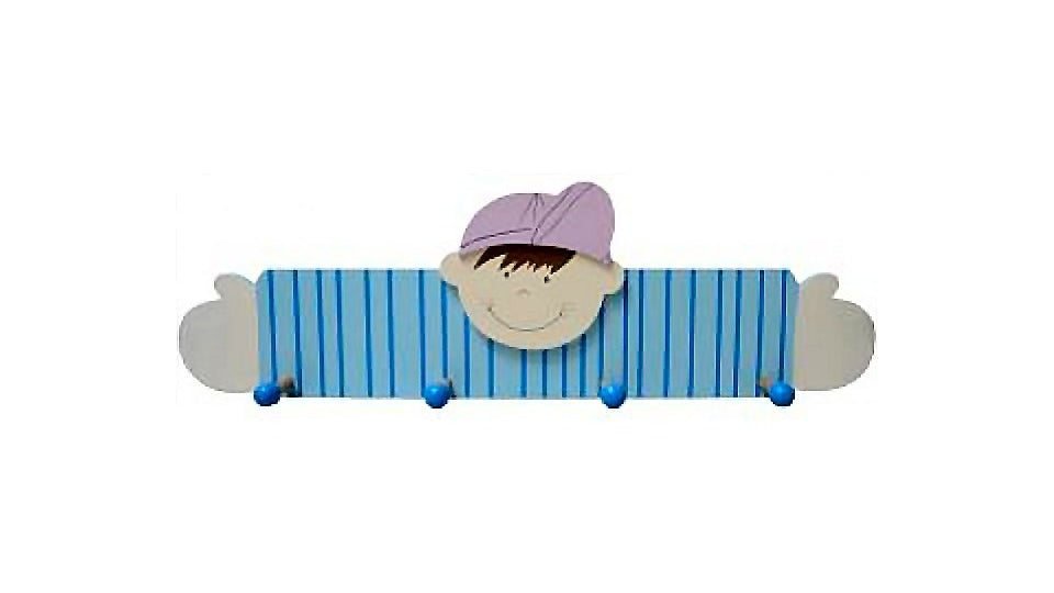 Einfache Kindergarderobe aus Holz