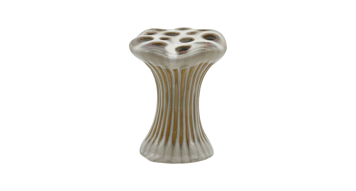Vase ceramic 'loto' d10x13h cream