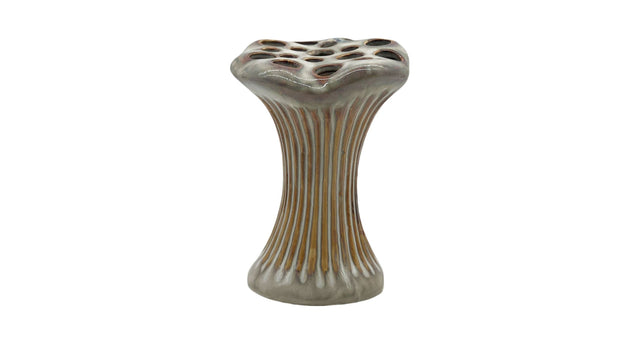 Vase ceramic 'loto' d12.6x18h green