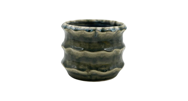 Pot ceramic 'yves' d11.1x9h green