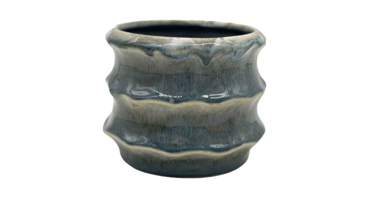Pot ceramic 'yves' d14.8x12h green