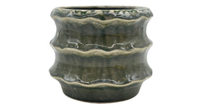 Pot ceramic 'yves' d18.5x15h green