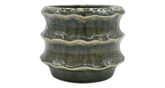 Pot ceramic 'yves' d18.5x15h green
