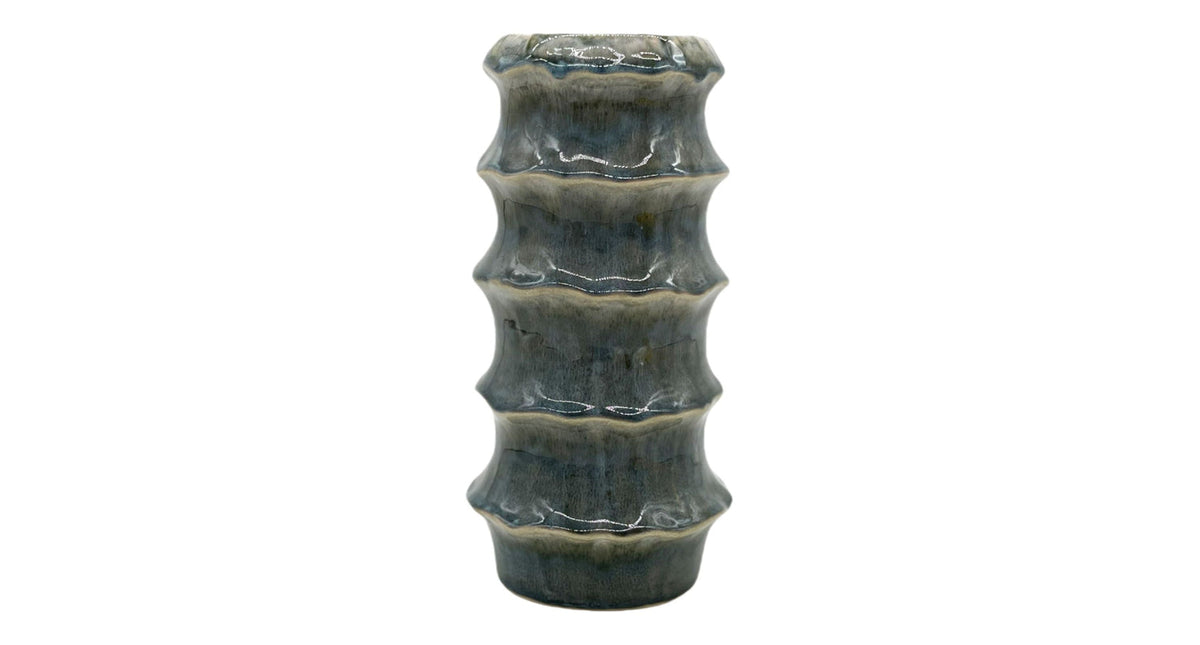 Vase ceramic 'yves' d14.2x27.5h green