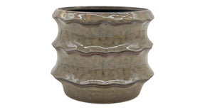 Pot ceramic 'yves' d18.5x15h brown