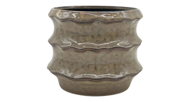 Pot ceramic 'yves' d18.5x15h brown