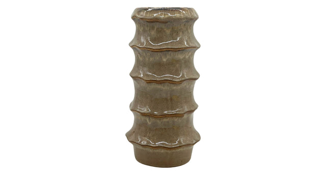 Vase ceramic 'yves' d14.2x27.5h brown