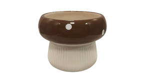 Pot mushroom dolomite d15x11h brown