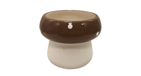 Pot mushroom dolomite d11,7x9h brown