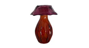 Mushroom glass bottle terra gray terra d8.8x12h