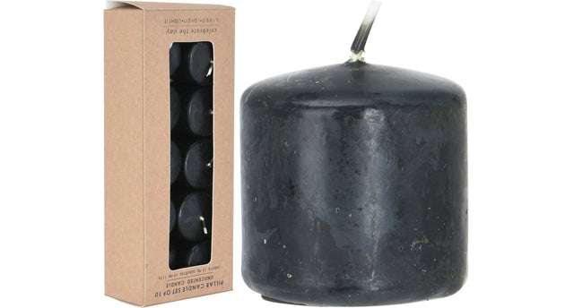 Kaarsen 3cm 10 stuks zwart
