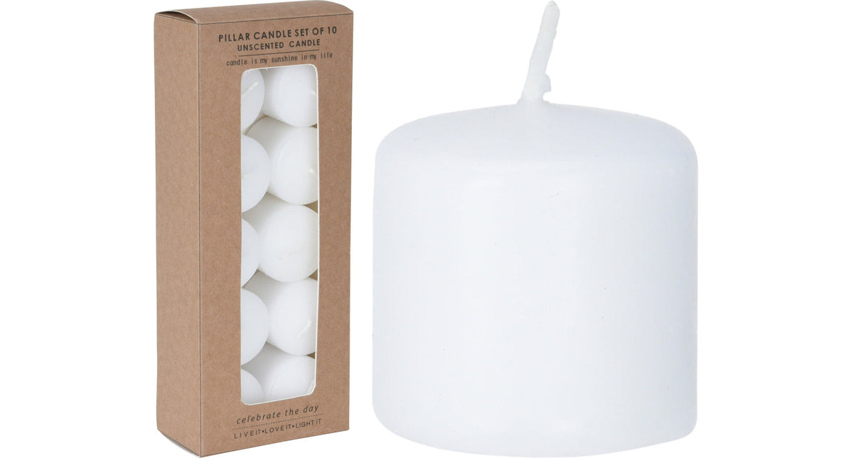 Kaarsen 3cm 10 stuks wit