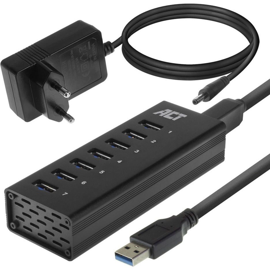 ACT Connectivity USB Hub 7 -Port mit Stroomadapter
