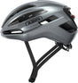 Abus Fahrradhelm Taipan LED Graphite Silver M – 54–58 cm – Silber – für den Einsatz auf Gravelbikes geeignet – 295 g