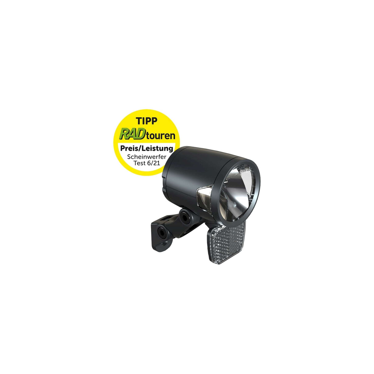 Herrmans Scheinwerfer H-Black Mr8 Dynamo an aus 180 Lumen schwarz